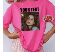 Shein Regalo, Camiseta Personalizada para Mujer, Añade Tu Propio Texto y Fotos, Elige Tu Color y Fuente Favoritos, Regalo del Día de la Madre Deportes