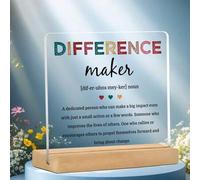 Shein Regalo para agentes de cambio - Placa de acrílico transparente - Regalo de agradecimiento para mujeres y hombres - Decoración de escritorio inspirador