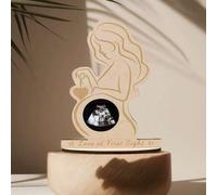 Shein Regalo para mamá embarazada y bebé, portafotos de madera creativo para foto de ecografía, ideal para nueva mamá, mamá en espera, amiga embarazada por