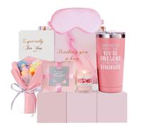 Shein Regalos de cumpleaños para mujeres, ideas de regalos navideños, set de canasta de regalo de spa relajante, regalos para mujeres que lo tienen todo, se