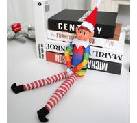 Shein Regalos de Navidad, muñeco de Navidad en el estante, elfos navideños traviesos, muñeco de niño con sombrero, elfos que se portan mal, familia navideña