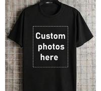 Shein Regalos personalizados, camisetas para mujer de talla grande a medida. Puedes agregar tus propias fotos (patrones/logotipos/fotos familiares/selfies/f