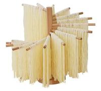 Shein Rejilla plegable para secar pasta, soporte de madera para espaguetis con 16 barras de suspensión, secador de fideos caseros frescos, fácil almacenamie