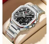 Shein Reloj De Cuarzo Curren Para Hombre Reloj De Pulsera Impermeable Con Cronógrafo Multifuncional