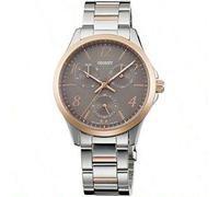 Shein Reloj de cuarzo Orient para hombres SilSer FSX09002K0