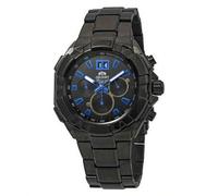Shein Reloj de cuarzo para hombres Orient, FTV00005B0, de acero inoxidable, esfera negra, adecuado para uso diario con estilo deportivo y casual