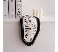 Shein Reloj de pared de estilo surrealista derritiéndose, reloj de pared silencioso derritiéndose, reloj de pared estilo Salvador Dalí, adecuado para el hog