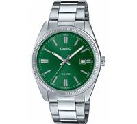 Shein Reloj de pulsera CASIO Collection - MTP-1302PD-3AVEF correa color: Gris plata Dial Verde Hombre
