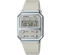 Shein Reloj de pulsera CASIO Retro Vintage - A100WEF-8AEF correa color: Blanco crema Dial LCD Blanco crema Unisex