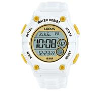 Shein Reloj de pulsera LORUS Sports - R2337PX9 correa color: Blanco Dial LCD Oro amarillo Unisex