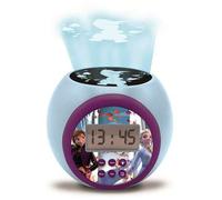 Shein Reloj Despertador con Proyector, Luz Nocturna y Diseño de Frozen - Pantalla LCD, Función Snooze, Temporizador, Alarma Ajustable y Funcionamiento a Pil