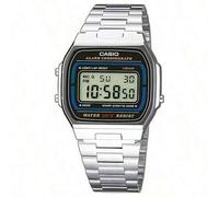 Shein Reloj digital deportivo de moda para hombre/mujer A168WA-1, reloj cuadrado con correa de acero inoxidable estilo retro, calendario, alarma y cronómetr