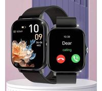 Shein Reloj inteligente de fitness con pantalla de llamadas y mensajes, reproductor de música, para hombres y mujeres, deportes y , conectado al teléfono, c