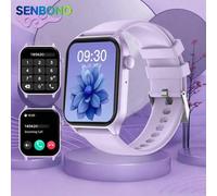 Shein Reloj inteligente SENBONO para mujer con monitoreo del sueño, rastreador de actividad física, llamada inalámbrica, voz AI, control de cámara, clima, c