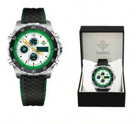 Shein RELOJ PULSERA CABALLERO CLASSIC DEL REAL BETIS con los colores y el escudo del equipo. Analógico/Digital. Se presenta en estuche de regalo. OFICIAL G