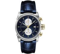 Shein Reloj Versace VEV400219 Acero Inoxidable correa color: Azul Dial Azul Cronógrafo Hombre