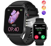 Shein Relojes inteligentes 2025 para mujeres y hombres con linterna LED, pantalla HD de 1.96", talla grande de 100 modos deportivos, rastreador de actividad