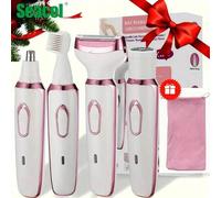 Shein Removedor de vello eléctrico 4 en 1 para mujeres, afeitadora eléctrica multifuncional, set de recortadora, recortadora de línea de bikini para mujeres