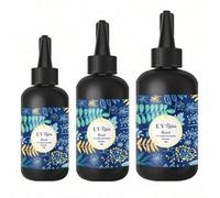 Shein Resina transparente dura de cristal UV de 10/50/100/200/500g, resina epoxi transparente dura mejorada activada por luz ultravioleta para joyería, arte