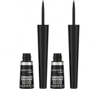 Shein Rimmel London Delineador de ojos líquido mate Scandaleyes Exaggerate, 2,5 ml, negro (001 Black)ydlph