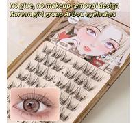 Shein RLS 48 paquetes 0,07 mm C 9-11 mm Charm hecho a mano de visón artificial delgado y esponjoso en un abrir y cerrar de ojos. -Pestañas reutilizables ami