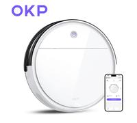 Shein Robot aspirador OKP K5 de 2500 Pa con Freemove 3.0, autocarga de 120 min para suelos duros, alfombras y pelo de mascotas, ultrafino de 8 cm, 4 modos y