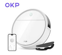 Shein Robot aspirador y fregona OKP K5 Pro 3 en 1 de 5000 Pa, silencioso, autocarga de 180 min, control por app + fregona magnética para suelos duros y pelo