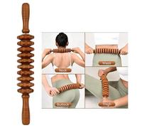 Shein Rodillo de masaje de madera para piernas y muslos - Masajeador de fascia manual para relajación muscular, drenaje linfático y modelado corporal - Masa