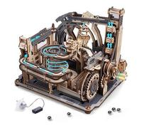 Shein Rompecabezas de canicas de madera 3D ROKR para adultos, juego de combinación eléctrica con modelos de puerto espacial y ciudad nocturna, kit de constr