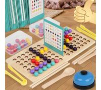 Shein Rompecabezas de cuentas a juego de colores, collage creativo, juego de mesa de rompecabezas para niños, entrenamiento de pensamiento espacial y educac