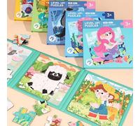 Shein Rompecabezas magnético Montessori 3 en 1, juguete educativo preescolar para niños y niñas de 3 a 6 años, regalo de Navidad, juguete de rompecabezas in