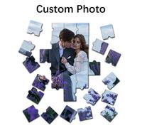 Shein Rompecabezas personalizado con foto, regalo personalizado, rompecabezas de retrato familiar DIY de 500 piezas, sube tu imagen para un arte de pared ún