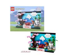 Shein Rompecabezas tipo bloques de construcción de 40713 con diseño de tarjeta postal japonesa, juguetes para niños y niñas