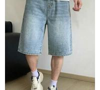 Shein Ropa de calle versátil y combinable de diseño vintage y retro para adolescentes, que incluye pantalones cortos de mezclilla con cintura elástica y bol