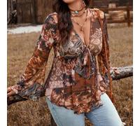 Shein Ropa de invierno para mujer, atuendo de Acción de Gracias para salir, blusas, atuendo occidental de regreso a casa, atuendo de mujer occidental, atuen