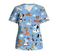 Shein Ropa de trabajo de talla grande con diseño minimalista de perro de dibujos animados