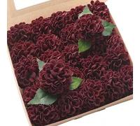 Shein Rosas de flores artificiales, 7/12/17/22/27 piezas de rosas de espuma de tacto real para ramos de bricolaje, boda, fiesta, baby shower, decoración de