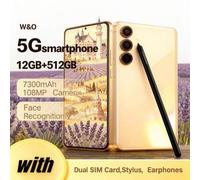 Shein S25 Ultra 12 GB + 512 GB, nuevo smartphone Android 14 - Pantalla HD de 6,8 pulgadas, batería de 7300 mAh, lápiz óptico integrado, cámara de 48 MP + 10