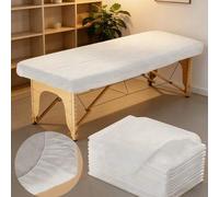 Shein Sábana desechable para camilla de masaje, cubierta de cama de tela no tejida transpirable de 88,9 x 213,36 cm, almohadilla protectora higiénica adecua