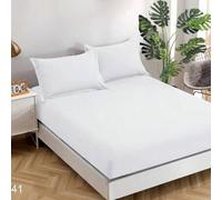 Shein Sábanas de cama lavadas para bebés, sábanas ajustables de unicolor, protectores de colchón - Profundidad del bolsillo 20cm - Funda protectora de colch