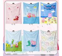 Shein Sábanas, manta, cojín, manta para siesta y manta para aire acondicionado suaves y gruesas de Peppa Pig
