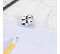 Shein Sacapuntas de metal portátil premium - 4/8 piezas Diseño en cuña duradero, de aleación de aluminio creativa con 2 agujeros para un afilado eficiente,