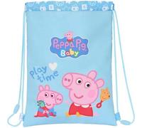Shein Saco Plano Junior Peppa Pig "baby" - Saco Plano Licencia Oficial - Diseño Elegante - Ideal Para Uso Diario - Material Ligero - Cierre De Cordón Ajusta