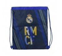 Shein Saco Real Madrid CF Grande, Saco Merienda Real Madrid CF, Mochila Real Madrid CF, Licencia 100% Oficial, Color Azul, 40 cm, Kiglam. Envios 24-48 horas