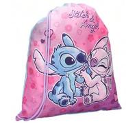 Shein Saco Stitch Grande De Merienda, Mochila Saco Stitch, Licencia Oficial 100%. Color Rosa y Azul, 44 x 36 x 1 cm, Kiglam. Envios 24-48 horas