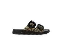 Shein Sandalia bio goma print leopardo, Sandalias de corcho natural plano para mujer, Chanclas cierre hebilla - Modelo Habana S10336 - Negro, Nude - ✅ Entre