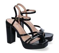 Shein Sandalia de Tacón para Mujer, Diseño Moderno y Elegante, con Tiras Cruzadas en la Pala, Perfectas para Eventos y Cierre de Hebilla.