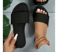 Shein Sandalias de mujer estilo francés para verano, sandalias planas adecuadas para vestidos, ir al trabajo, citas, fiestas, vacaciones, hogar y ocio, y at