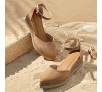 Shein Sandalias de plataforma y cuña de cuerda trenzada para mujer, estilo de vacaciones BOHO Chic, atuendo retro de música country americana para festival