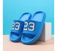 Shein Sandalias de playa para niños con suela de espuma EVA, ligeras, antideslizantes, de suela suave, con correa casual, de unicolor y suela gruesa para ni